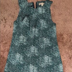 Banana Republic Green and White Patterned Blouse